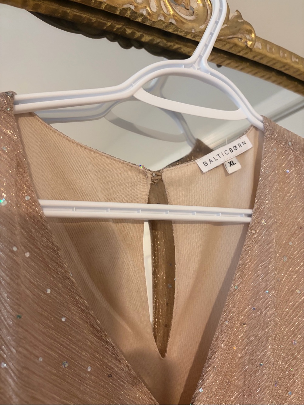 Baltic Born Taupe Sparkle Wrap Maxi Dress - Picture 2 of 7